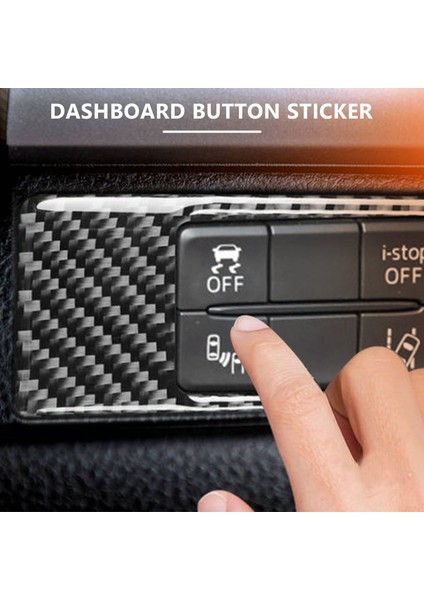 Mx5 Miata Roadster 2016+ Nd Karbon Fiber Gösterge Paneli Düğmesi Iç Mekan Far Anahtarı Çerçevesi Çıkartması (Yurt Dışından) fiyatları