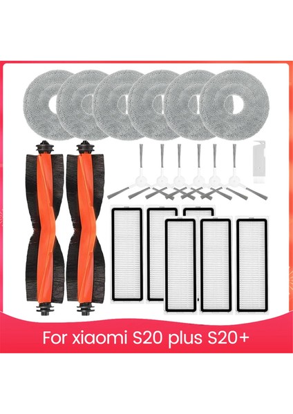 S20 Plus S20+ Robot Süpürge B108GL Yedek Parçaları Ana Yan Fırça Filtresi Paspas Bezi (Yurt Dışından)