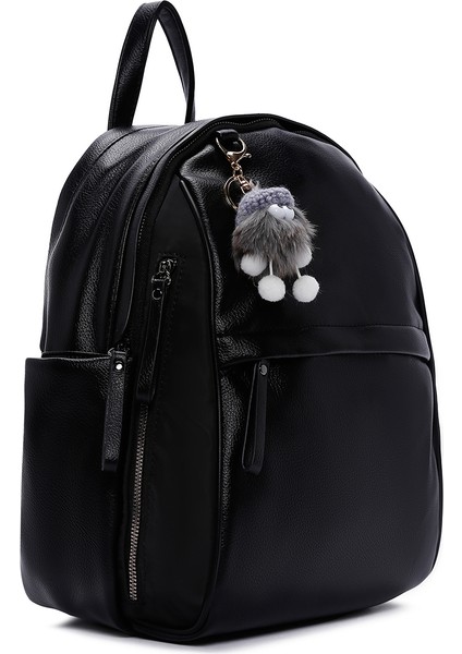 Kadın Siyah Aksesuarlı Sırt Çantası 25WBD249414 fırsatları