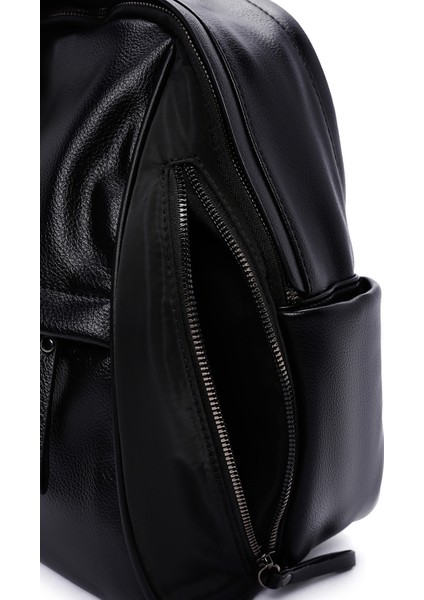 Kadın Siyah Aksesuarlı Sırt Çantası 25WBD249414