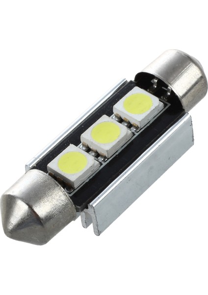 2x Smd LED Festoon 39 mm Canbus C5W 12V 3 Güç Plaka ve Okuma Lambası - 5 7 E34 E36 E38 E39 E46 E60 E90 Serisi Için, Beyaz (Yurt Dışından) modelleri