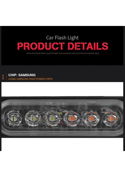 12V-24V 6 Led'li Acil Durum Araç Uyarı Flaşı Mavi Yanıp Sönen (Yurt Dışından) fiyatları