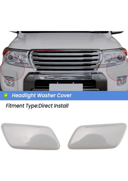 200 LC200 Için Ön Tampon Far Yıkama Kapağı Su Jeti Kapağı 85354-60050 85353-60050 (Yurt Dışından) fırsatları