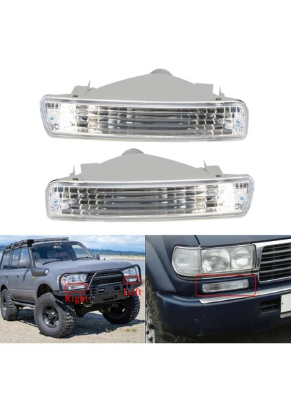 80 Serisi 1991-1998 LC80 FJ80 FZJ80 HDJ80 HZJ80 4500 4.5l Için 2 Adet Araba Ön Tampon Dönüş Sinyal Lambası (Yurt Dışından) fiyatları