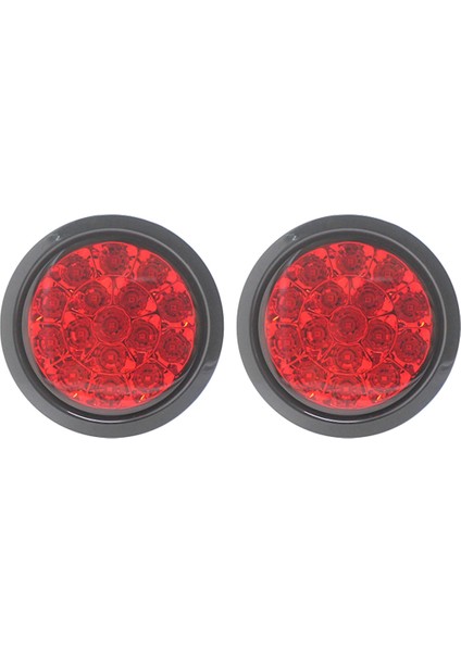 2 Adet 12V-24V 16LED Araba Yuvarlak Kırmızı Stop Lambaları Arka Sis Lambası Durdurma Freni Geri Vites Lambası Kamyon Römork Kamyon Için (Yurt Dışından)