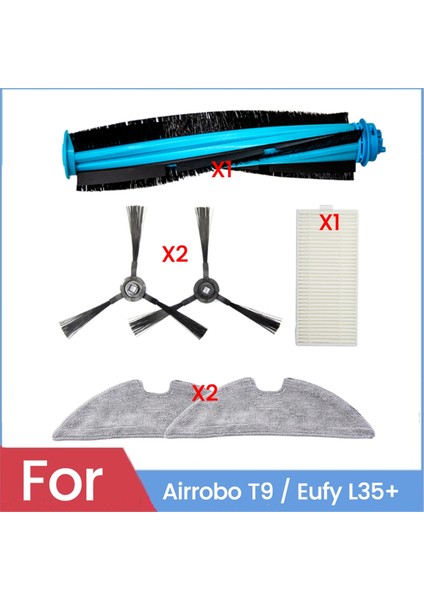 T9 / L35+ Robot Süpürge Aksesuarları Için 6 Adet Ana Fırça Yan Filtre Paspas Pedleri (Yurt Dışından)