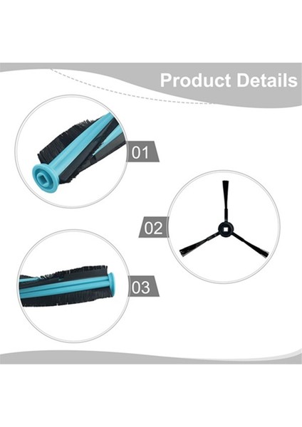 T9 / L35+ Robot Süpürge Aksesuarları Için 6 Adet Ana Fırça Yan Filtre Paspas Pedleri (Yurt Dışından) fiyatları