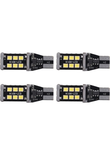 4 Adet Parlak Beyaz Canbus LED Ampul Araç Geri Vites Lambası 912 921 T15 W16W (Yurt Dışından)