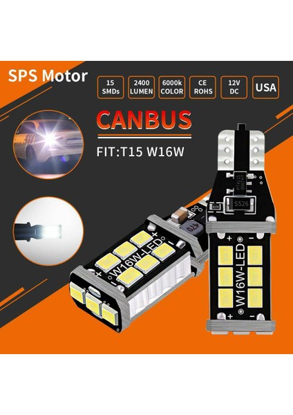 4 Adet Parlak Beyaz Canbus LED Ampul Araç Geri Vites Lambası 912 921 T15 W16W (Yurt Dışından) fiyatları