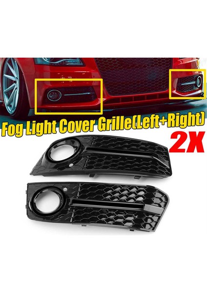A4 B8 2009-2011 Için Siyah Araba Ön Sis Farı Fileli Izgara Kapağı (Yurt Dışından) fırsatları