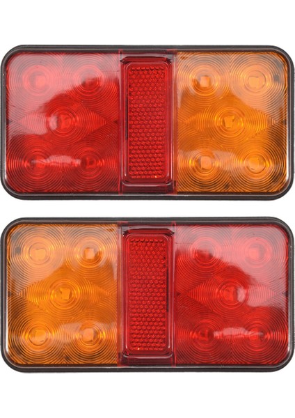 2 Adet 12V 10LED Su Geçirmez Kamyon Römork Arka Lambası Araba Sinyal Lambası Fren Arka Stop Lambası Tekne Karavan Göstergesi (Yurt Dışından)