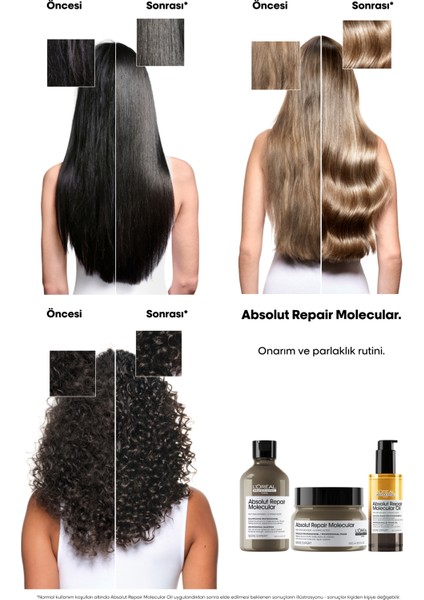 Absolut Repair Molecular Çift Fazlı Profesyonel Bakım Yağı 90 ml indirimleri