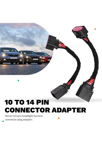 Adet Xenon (14 Pin) Far Kablo Demeti Konnektör Fiş Adaptörü Koltuk 1j0 973 737 837 (Yurt Dışından) fırsatları
