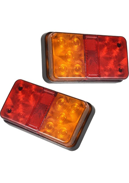 2 Adet 12V 10LED Su Geçirmez Kamyon Römork Arka Lambası Araba Sinyal Lambası Fren Arka Stop Lambası Tekne Karavan Göstergesi (Yurt Dışından) fiyatları