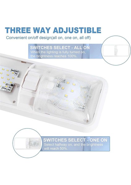 Karavan Lambası, 12V LED Işıklar 700LM, 8W Işıklar, Tavan Çift Kubbe Aydınlatma Armatürü Araba/karavan/römork/tekne Için Iç Aydınlatma (Yurt Dışından) fırsatları