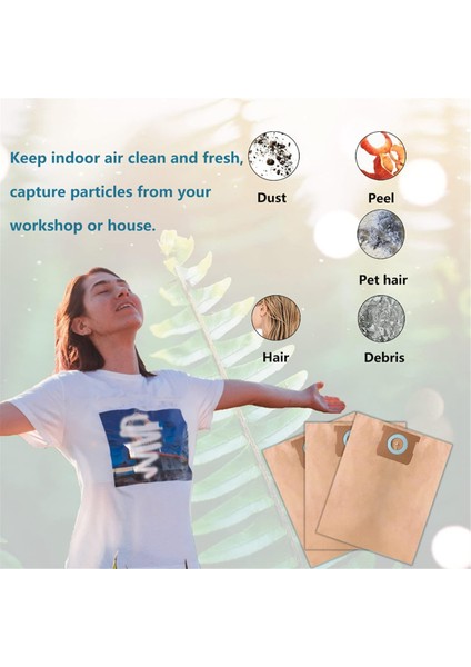 6-10 Galon Islak/kuru Atölye Elektrikli Süpürgeleri Için 12'li Paket DXVA19-4101 Toz Torbası DXV06P DXV09P DXV10P DXV10S DXV10SA DXV10SB (Yurt Dışından) fırsatları