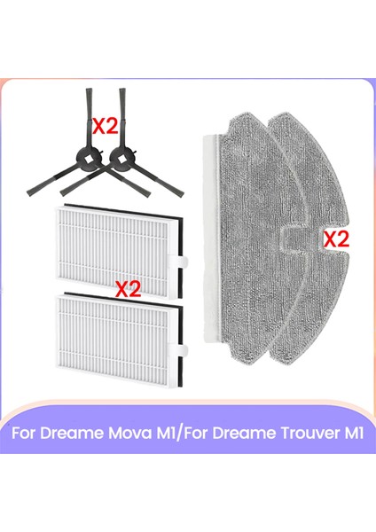 M1 Trouver Verimli Ev Temizliği Için 6 Parça Fırça Filtre Paspas Bezi Seti Yedek Parçalar (Yurt Dışından)