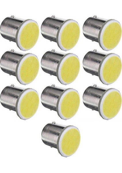 10 Adet Beyaz 1156 BA15S P21W LED Araba LED Lambası Cob 12 Smd 12V Voltaj (Yurt Dışından)