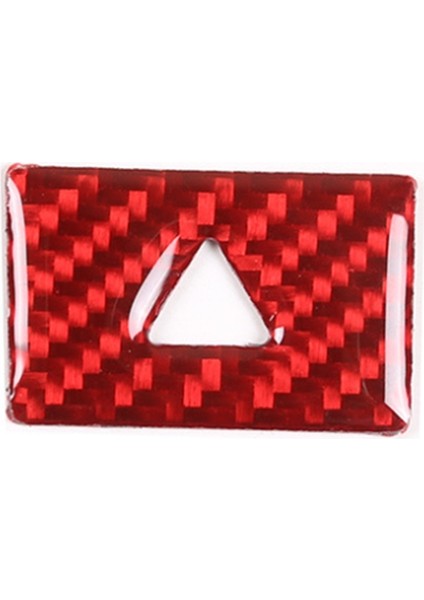 11. Nesil 2022 Karbon Fiber Uyarı Işığı Anahtarı Düğmesi Kapağı Trim Sticker Çerçeve Aksesuarları, Kırmızı (Yurt Dışından)