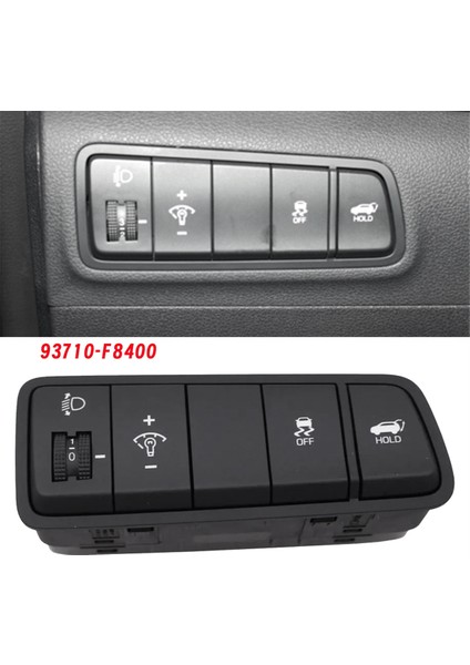 Araç Göstergesi Aydınlatma Far Ayar Anahtarı Düğmesi 93710-F8400 2015-2018 Kapalı (Yurt Dışından) modelleri