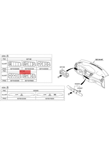 Araç Göstergesi Aydınlatma Far Ayar Anahtarı Düğmesi 93710-F8400 2015-2018 Kapalı (Yurt Dışından) fırsatları