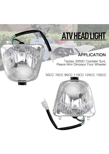 Atv Far Far Lambası Grubu 50CC 70CC 90CC 110CC 125CC 150CC 4 Aksesuar (Yurt Dışından) modelleri