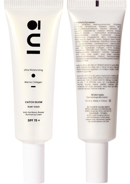 Catch Glow SPF15 Işıltılı Nemlendirici Krem - Ruby Gold - Saf Kolajen indirimleri