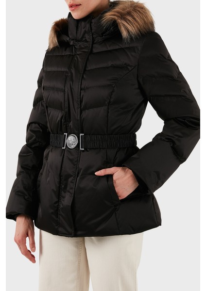 Marina Regular Fit Çıkarılabilir Kapüşonlu Kemerli Mont W5BL31W2802 Bayan Mont W5BL31 W2802 Jtmu indirimleri