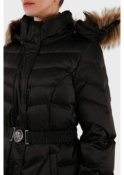 Marina Regular Fit Çıkarılabilir Kapüşonlu Kemerli Mont W5BL31W2802 Bayan Mont W5BL31 W2802 Jtmu