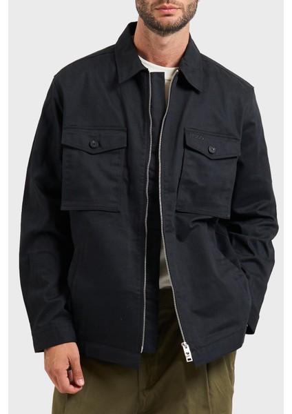 Pamuklu Relaxed Fit Logolu Fermuarlı Gömlek Ceket Erkek Gömlek Ceket 50545403 001 modelleri