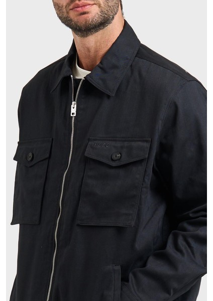 Pamuklu Relaxed Fit Logolu Fermuarlı Gömlek Ceket Erkek Gömlek Ceket 50545403 001 indirimleri