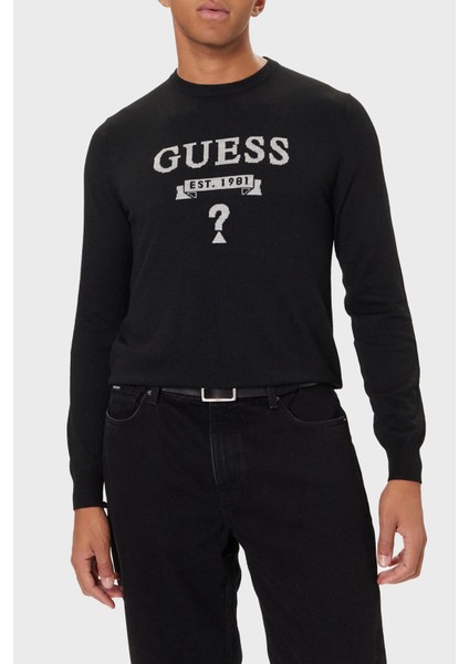 Hammond Ipek ve Yün Karışımlı Slim Fit Bisiklet Yaka Kazak Erkek Kazak M5YR00 Z0122 Jblk