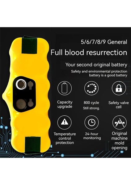 500, 600, 700, 800, 900, 620, 650, 770, 780, 580 Serisi Piller Için 14,4V 4500MAH Robot Süpürge Pili (Yurt Dışından) modelleri