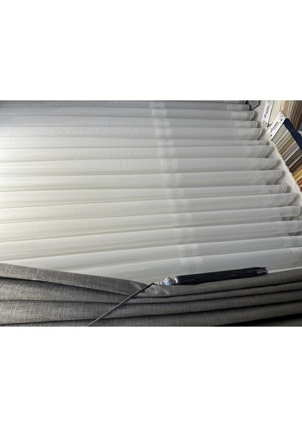 Nivemeshome Hercai HY019 Gümüş 1/2,5 Sık Pileli Tül Perde Apm fiyatları