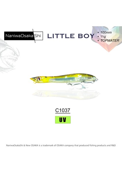 Naniwa Osaka Shi Lıttle Boy 100MM 11GR Topwater modelleri