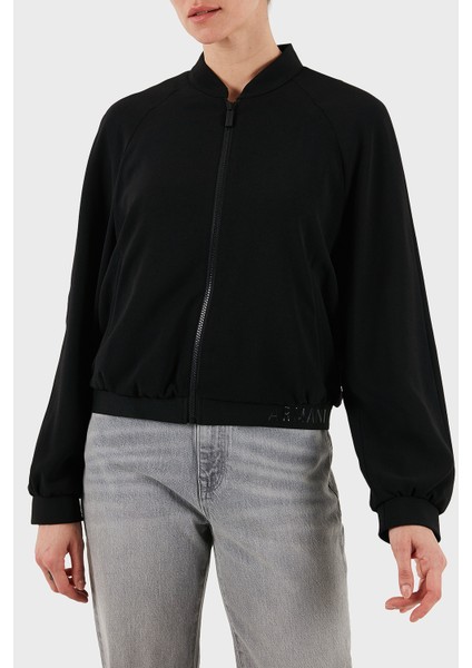 Regular Fit Kolej Yaka Logo Detaylı Bomber Ceket Bayan Ceket XW001029 AF10872 UC001