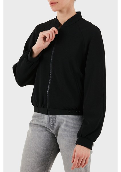 Regular Fit Kolej Yaka Logo Detaylı Bomber Ceket Bayan Ceket XW001029 AF10872 UC001