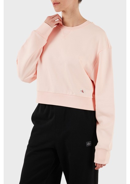 Pamuklu Relaxed Fit Bisiklet Yaka Crop Sweat LV047C911GVI7 Bayan Sweat LV047C911G Vı7 fırsatları