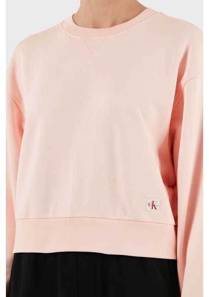 Pamuklu Relaxed Fit Bisiklet Yaka Crop Sweat LV047C911GVI7 Bayan Sweat LV047C911G Vı7