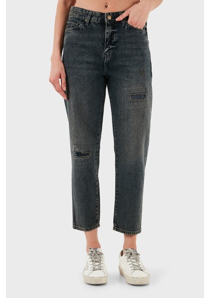 Pamuklu Relaxed Fit Normal Bel Düz Paça Jeans Bayan Kot Pantolon XW000073 AF14470 MB001