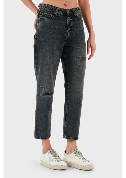 Pamuklu Relaxed Fit Normal Bel Düz Paça Jeans Bayan Kot Pantolon XW000073 AF14470 MB001 fırsatları