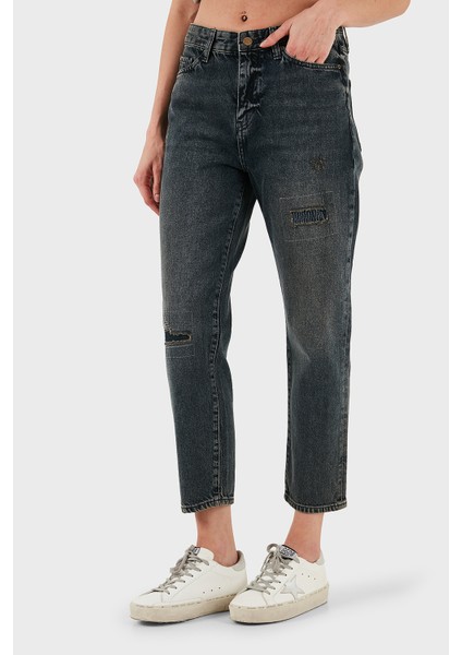 Pamuklu Relaxed Fit Normal Bel Düz Paça Jeans Bayan Kot Pantolon XW000073 AF14470 MB001 indirimleri