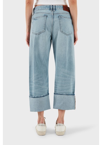 Pamuklu Regular Fit Yüksek Bel Geniş Paça Jeans LV047C734GX26 Bayan Kot Pantolon LV047C734G X26 modelleri