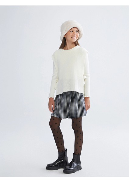 Lcw Kids Ekru Fiyonk Detaylı Kız Çocuk Triko Süveter fiyatları