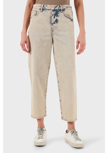 Pamuklu Tapered Fit Normal Bel Daralan Paça Jeans Bayan Kot Pantolon XW000128 AF14487 MB001