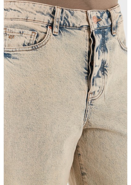 Pamuklu Tapered Fit Normal Bel Daralan Paça Jeans Bayan Kot Pantolon XW000128 AF14487 MB001