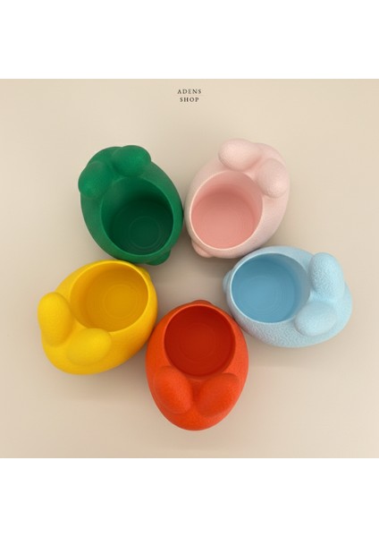 Sevimli Tavşan Tasarımlı Dekoratif Mumluk & Saksı (Sadece LED Mumlar) modelleri