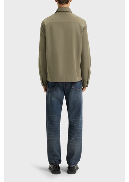 Pamuk Karışımlı Relaxed Fit Logolu Fermuarlı Kanvas Gömlek Erkek Gömlek 50482701 355 modelleri