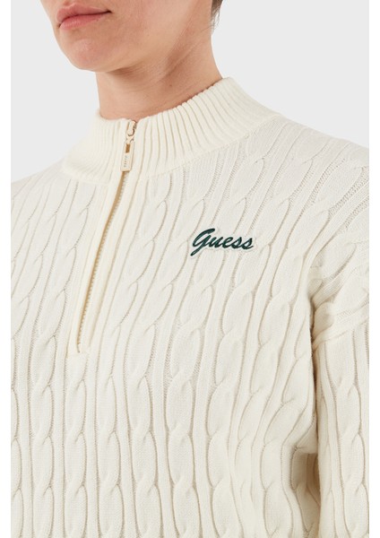 Lavinia Regular Fit Yarım Fermuarlı Dik Yaka Örgü Kazak V5BR02Z0572 Bayan Kazak V5BR02 Z0572 G1O6