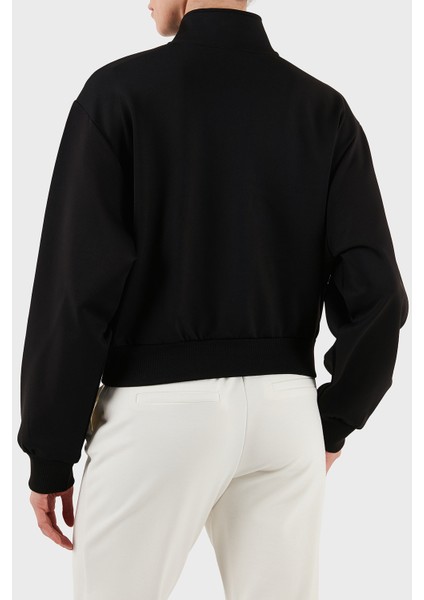 Fabia Streç Logolu Regular Fit Yarım Fermuarlı Dik Yaka Kısa Sweat V5BQ00KCX22 Bayan Sweat V5BQ00 KCX22 Jblk modelleri